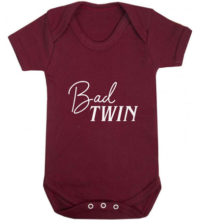 Bad twin baby vest maroon 18-24 months