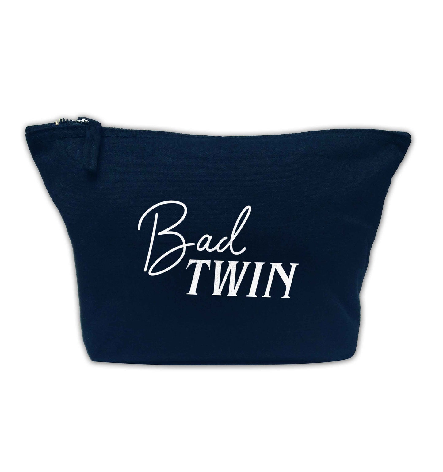 Bad twin navy makeup bag