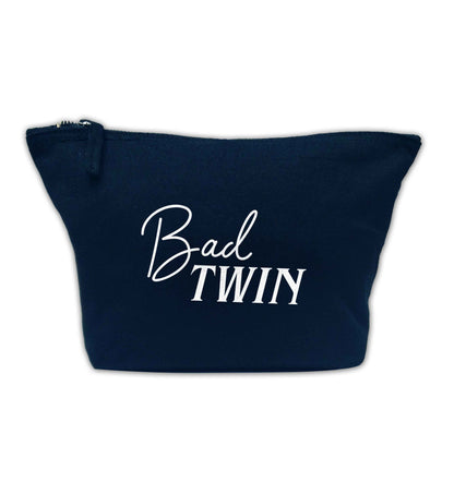 Bad twin navy makeup bag