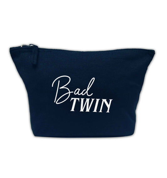 Bad twin navy makeup bag