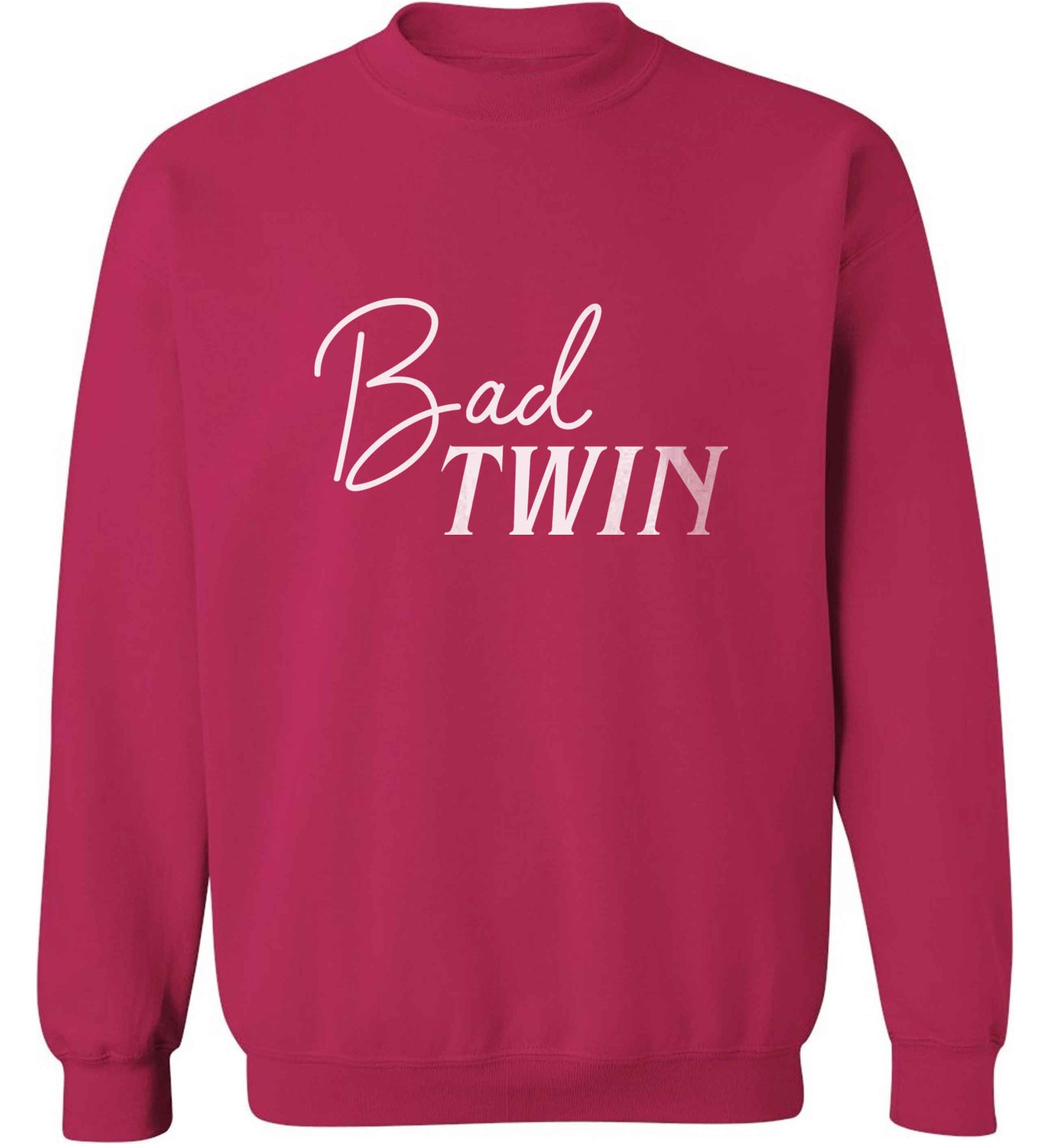 Bad twin adult's unisex pink sweater 2XL