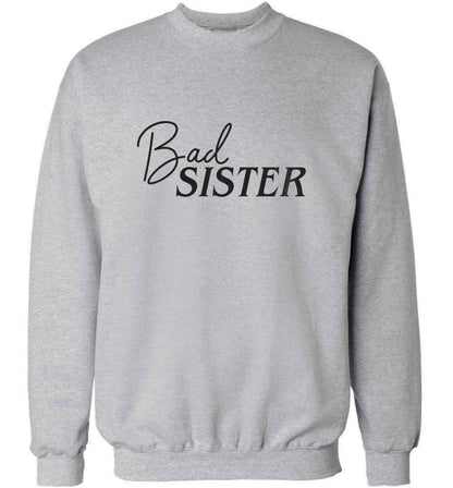 Bad sister adult's unisex grey sweater 2XL