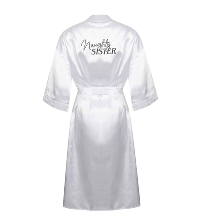Naughty Sister XL/XXL white ladies dressing gown size 16/18