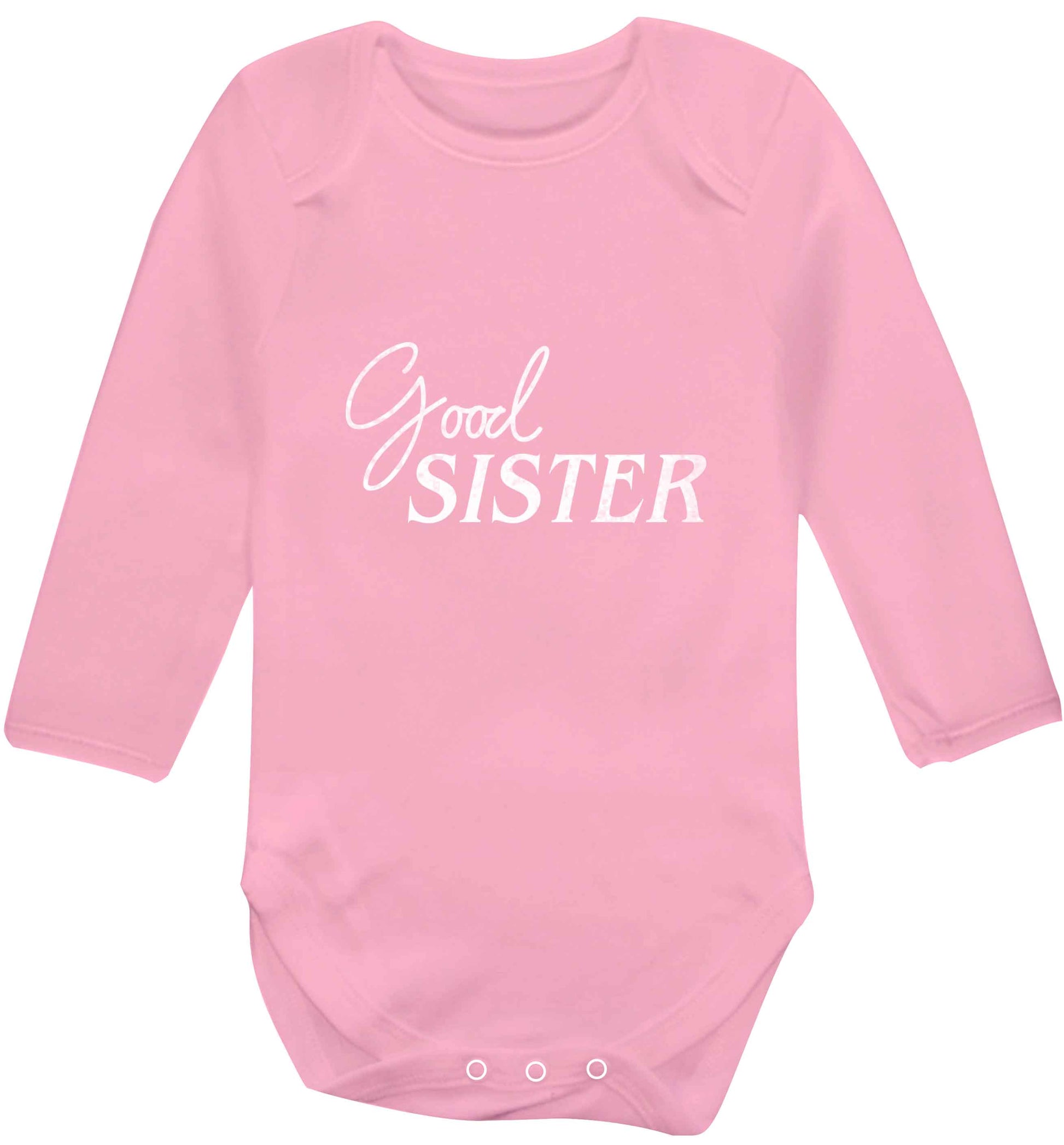 Good sister baby vest long sleeved pale pink 6-12 months