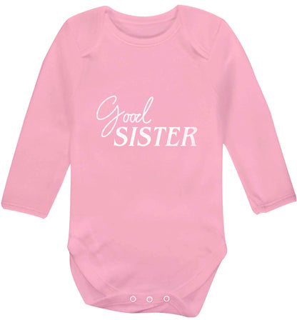Good sister baby vest long sleeved pale pink 6-12 months