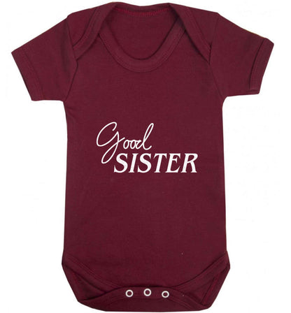 Good sister baby vest maroon 18-24 months