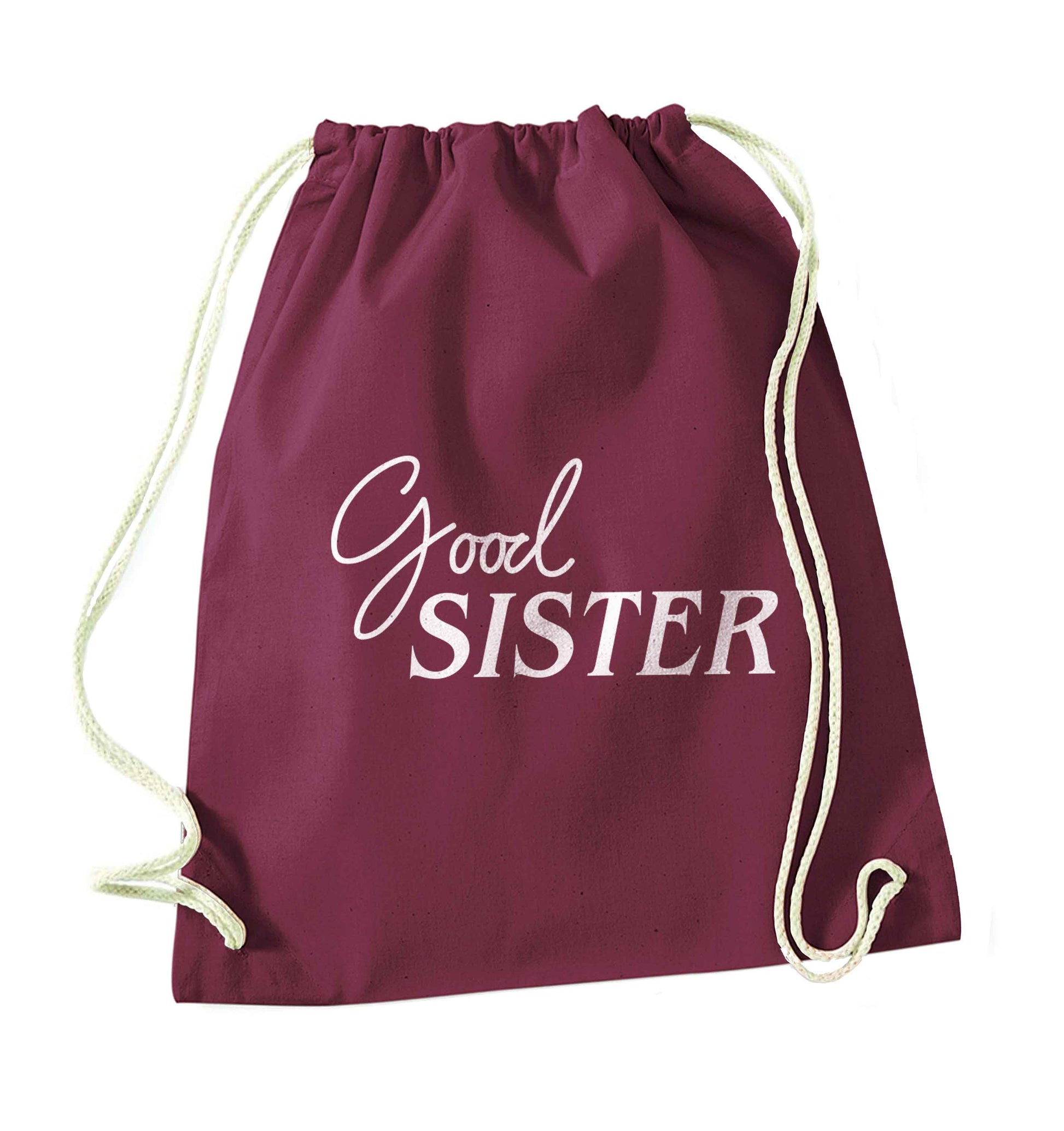 Good sister maroon drawstring bag