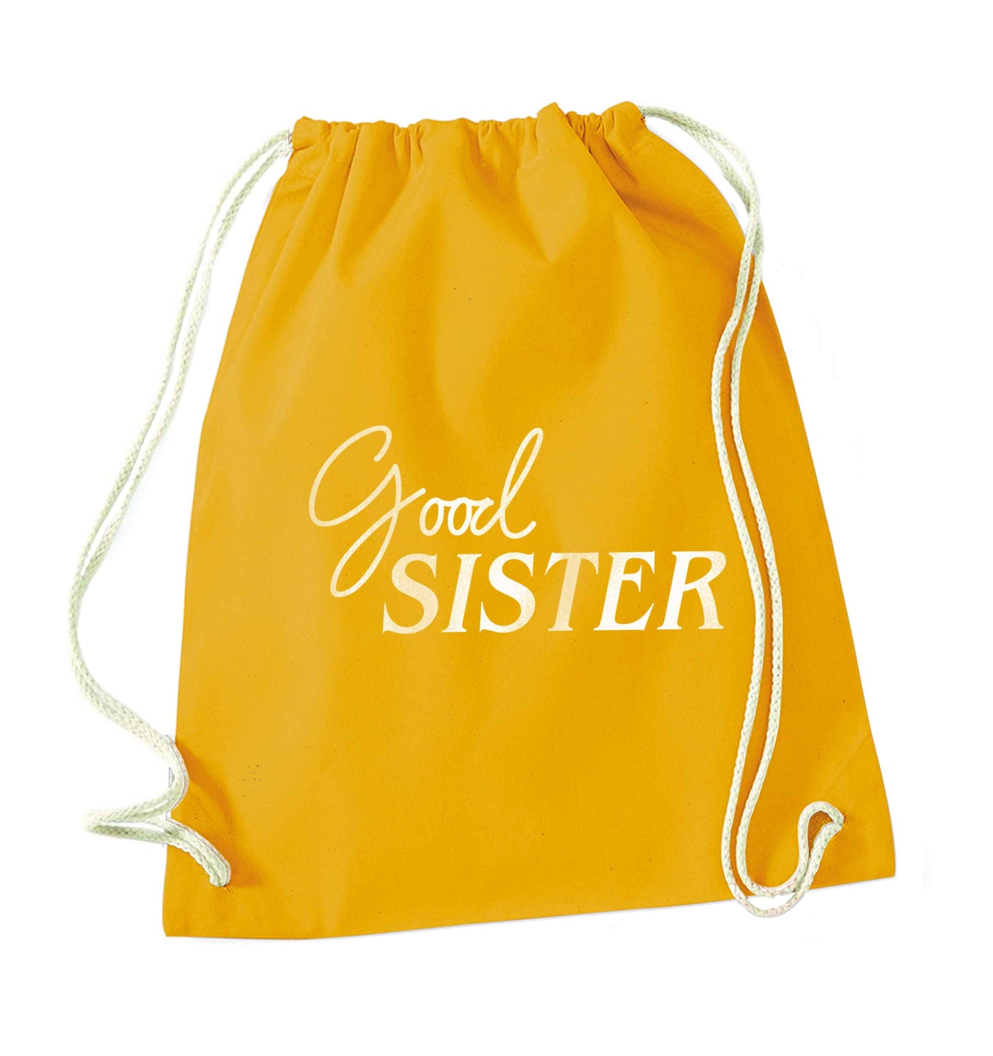Good sister mustard drawstring bag