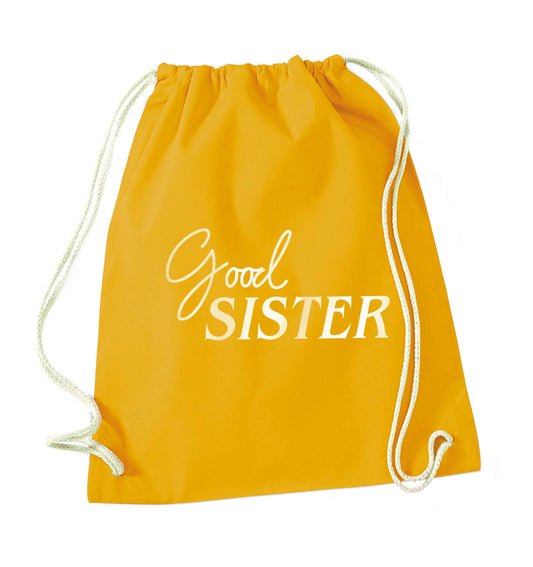 Good sister mustard drawstring bag
