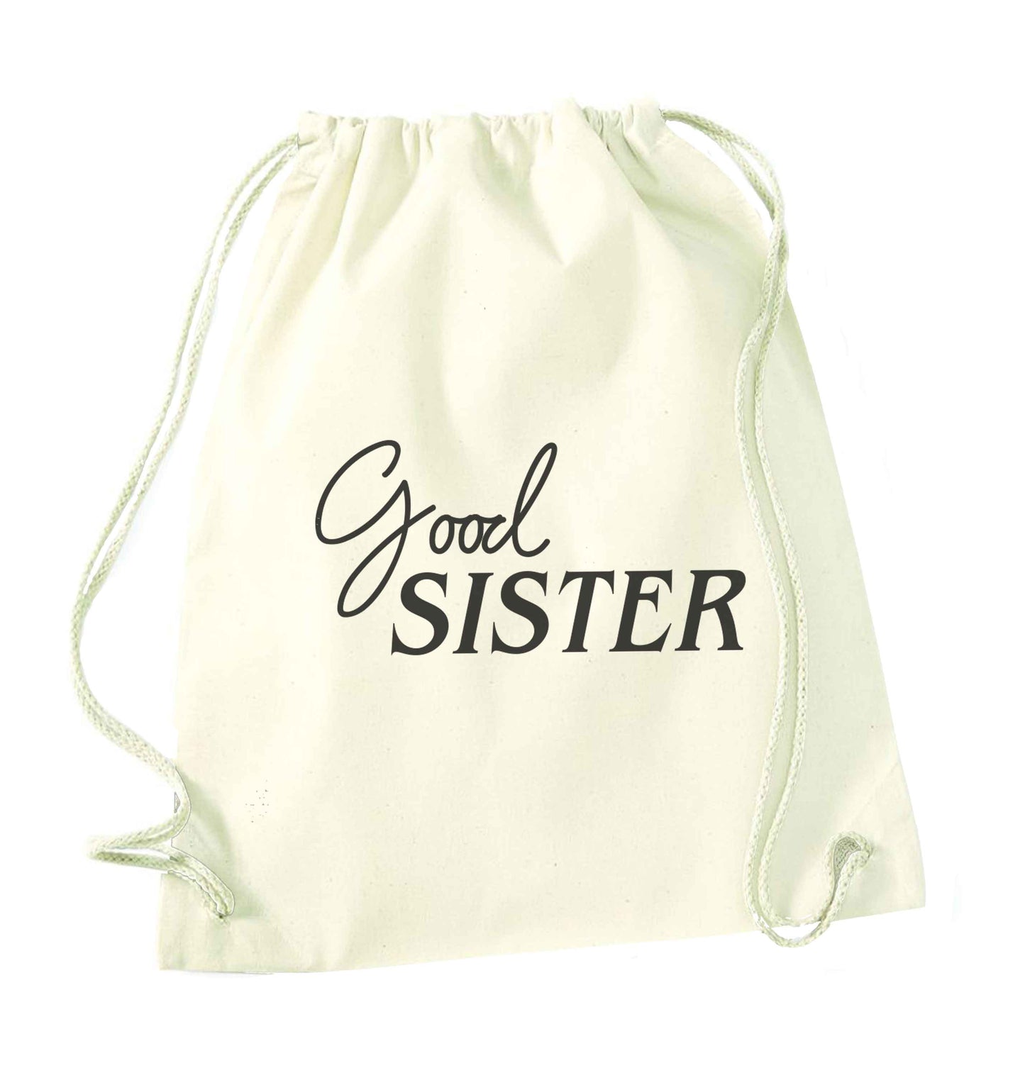 Good sister natural drawstring bag