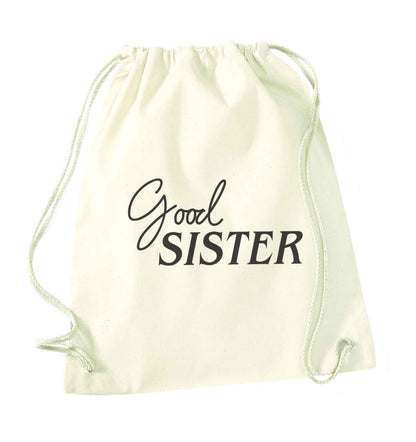 Good sister natural drawstring bag