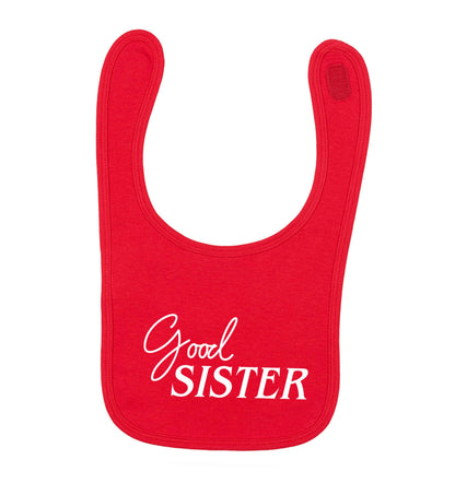 Good sister red baby bib