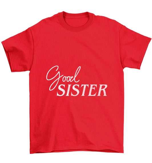Good sister Children's red Tshirt 12-13 Years