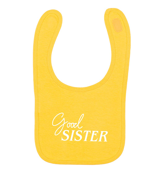 Good sister yellow baby bib