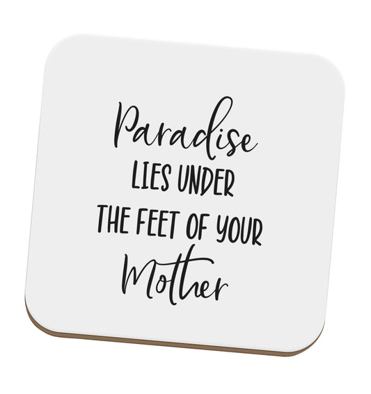 Paradise lies under the feet of your mother set of four coasters