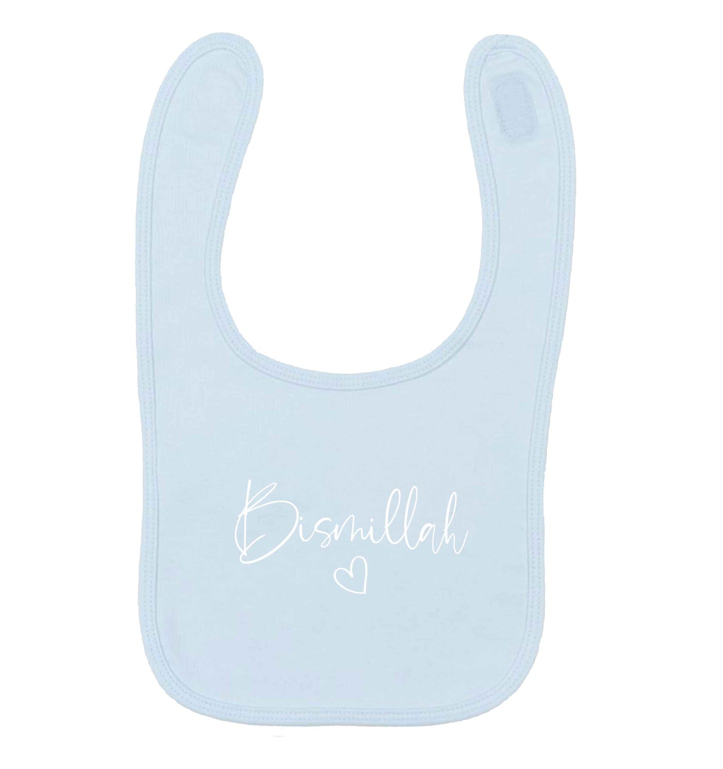 Bismillah pale blue baby bib