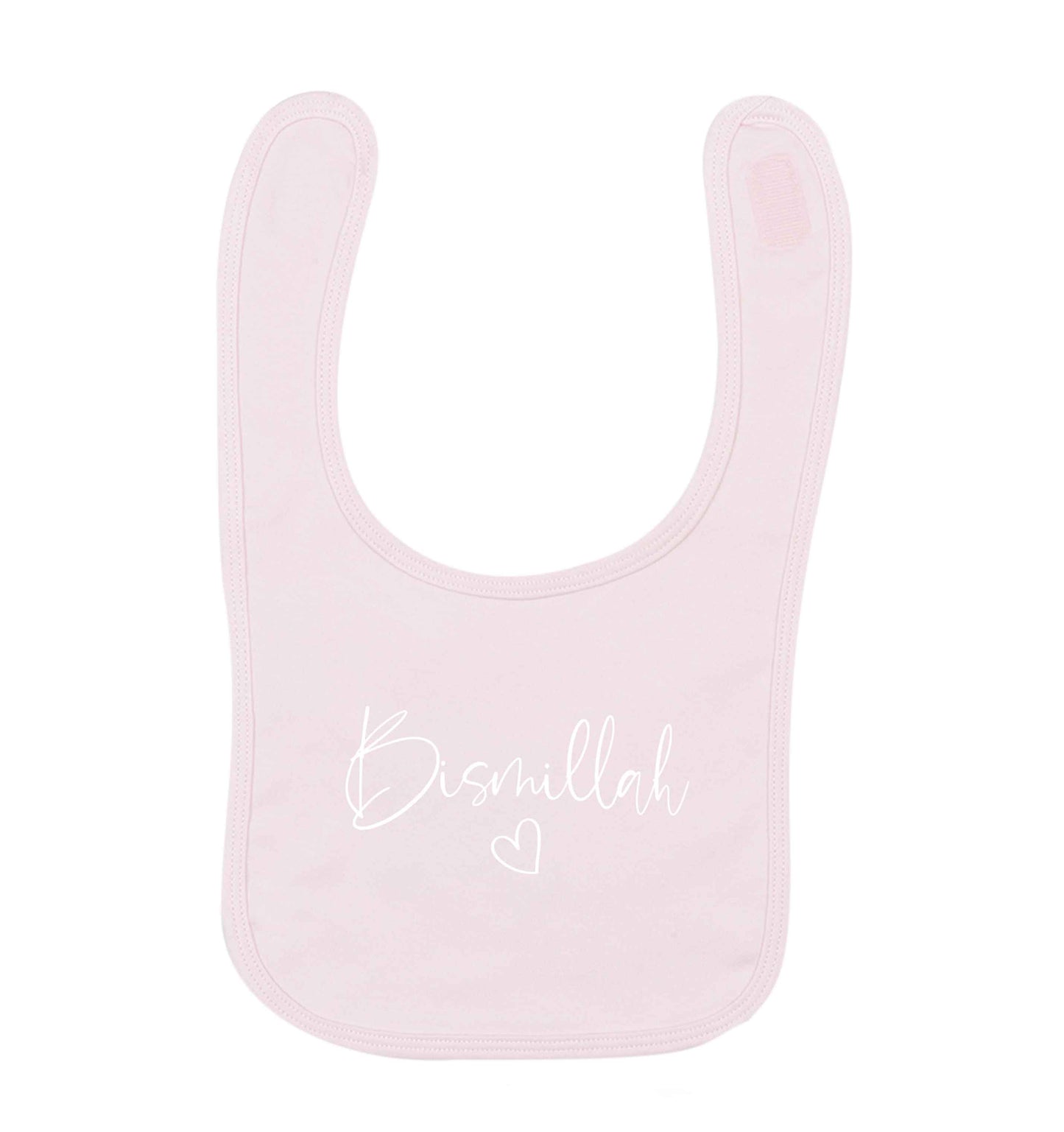 Bismillah pale pink baby bib