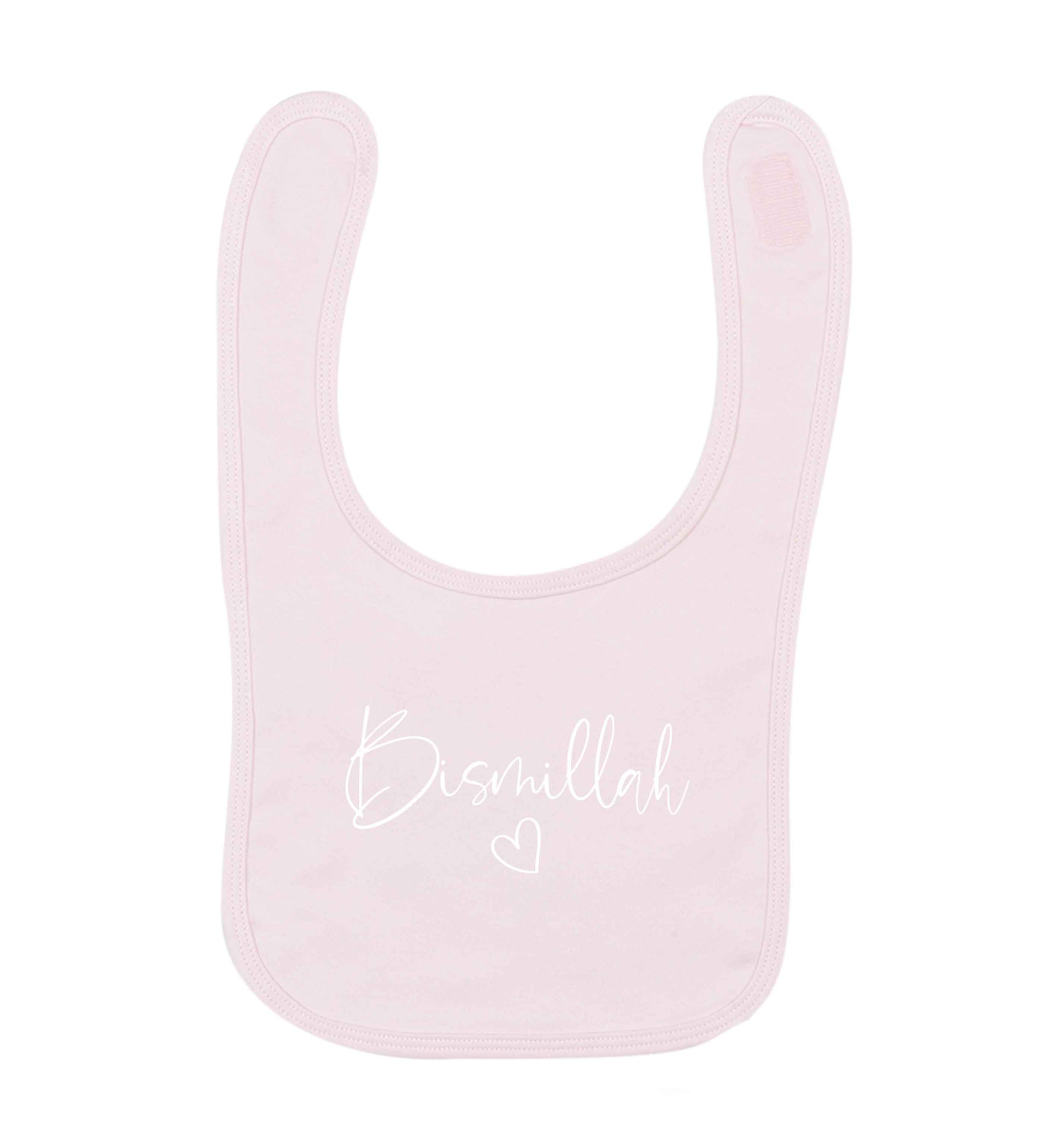 Bismillah pale pink baby bib
