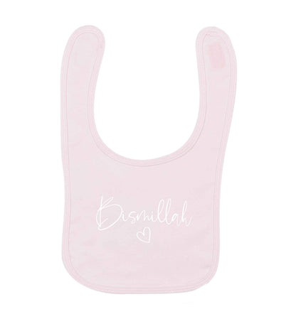 Bismillah pale pink baby bib