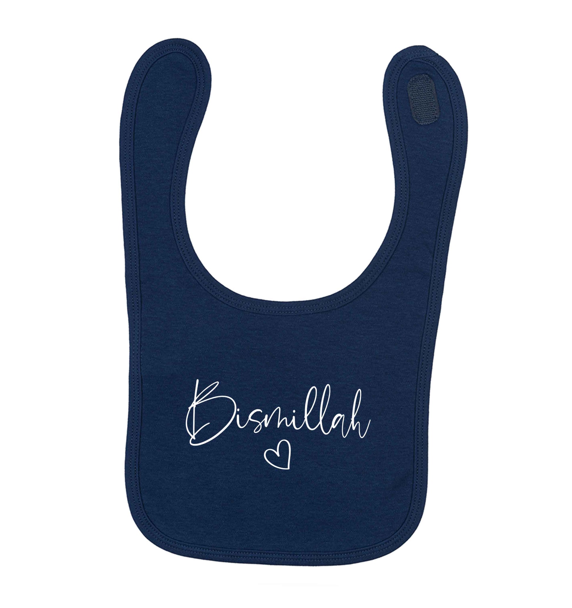 Bismillah navy baby bib
