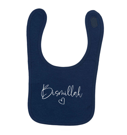 Bismillah navy baby bib