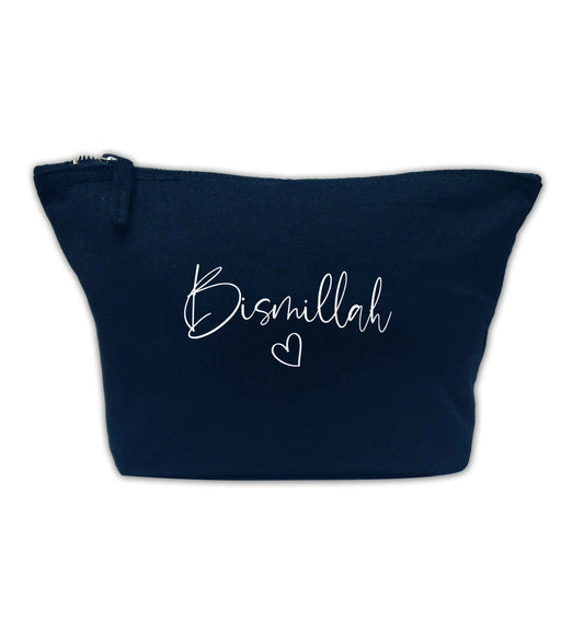 Bismillah navy makeup bag