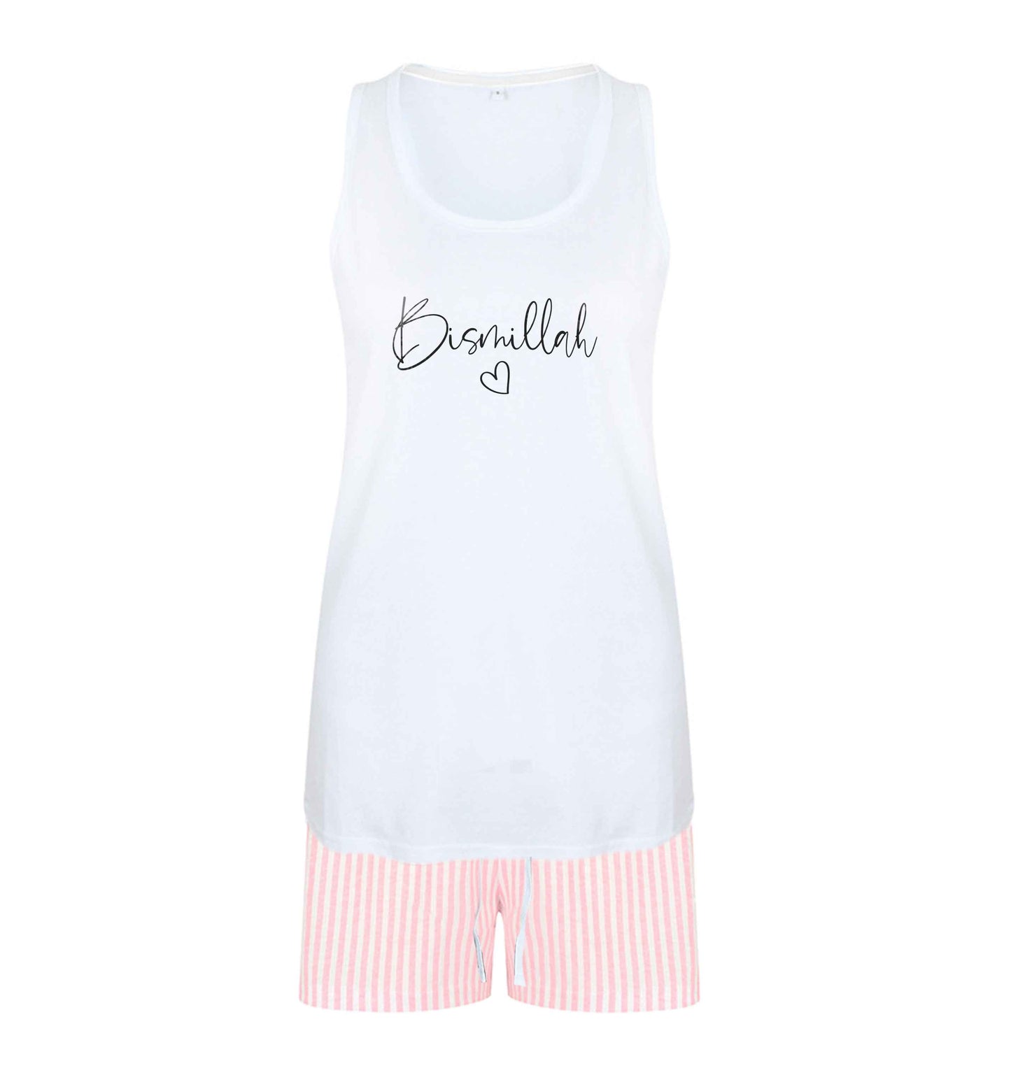 Bismillah size XL women's pyjama shorts set in pink 