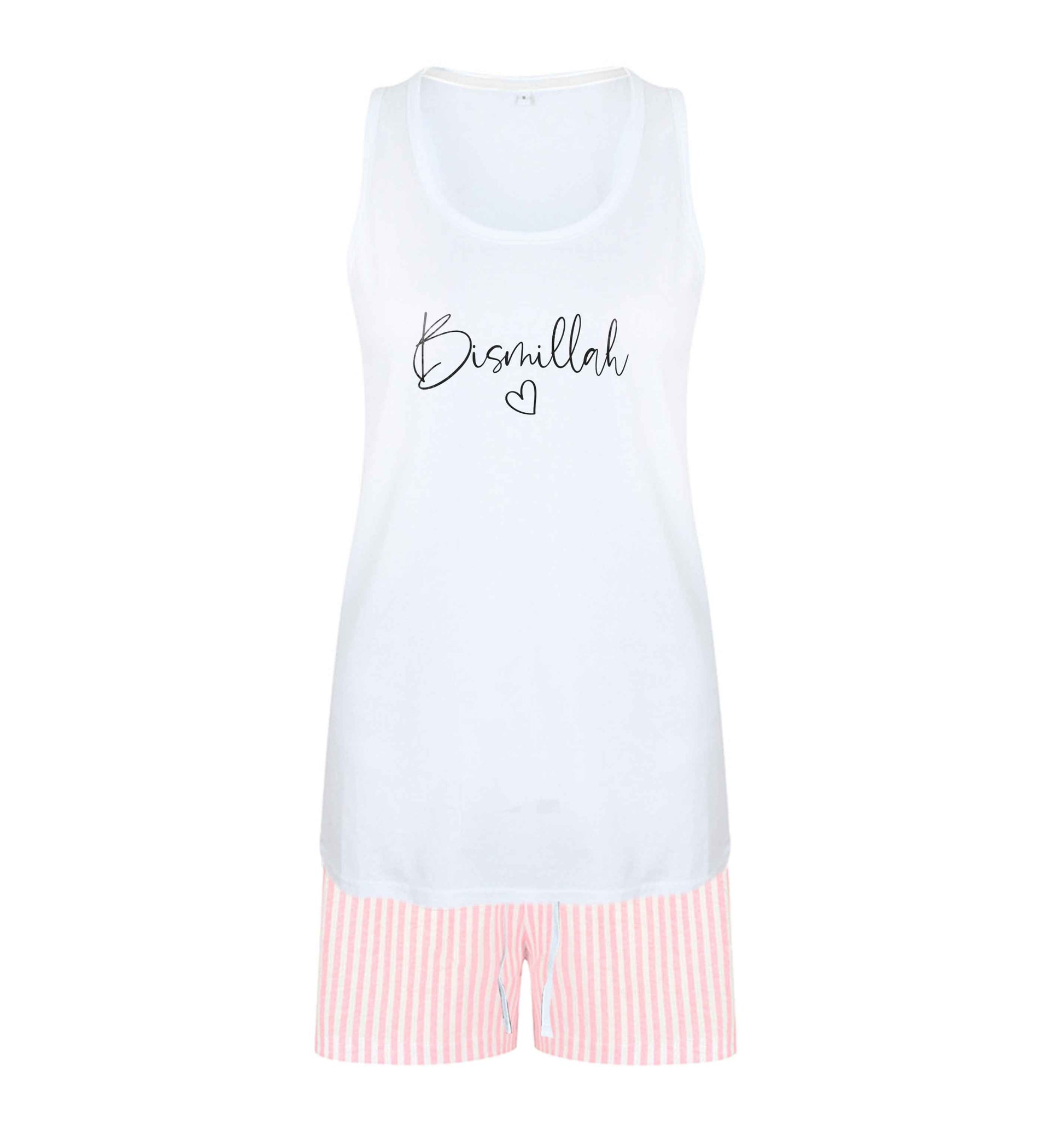 Bismillah size XL women's pyjama shorts set in pink 