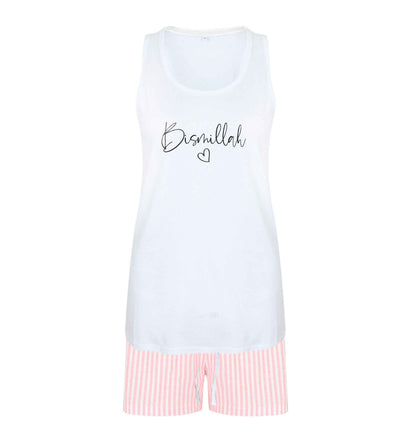 Bismillah size XL women's pyjama shorts set in pink 