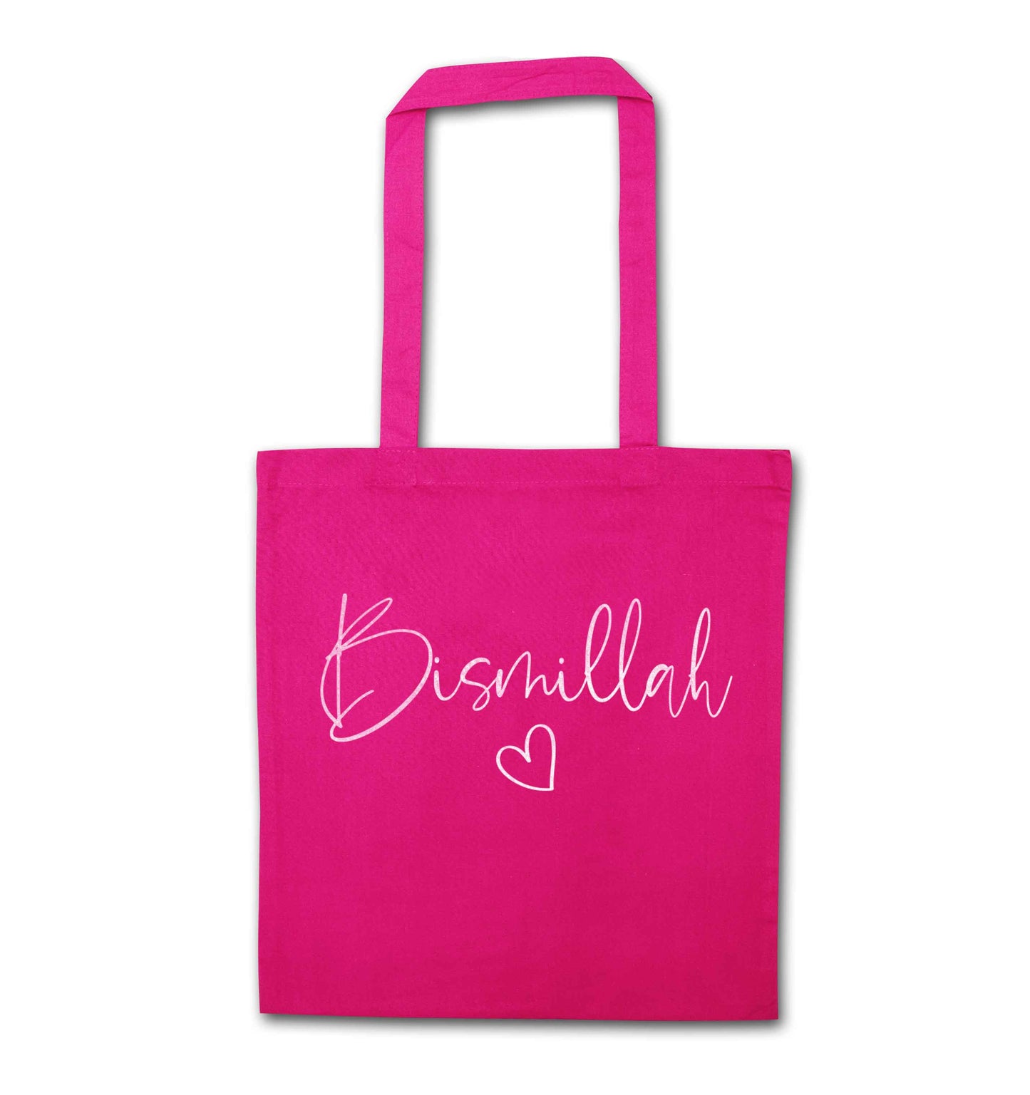 Bismillah pink tote bag