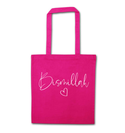 Bismillah pink tote bag
