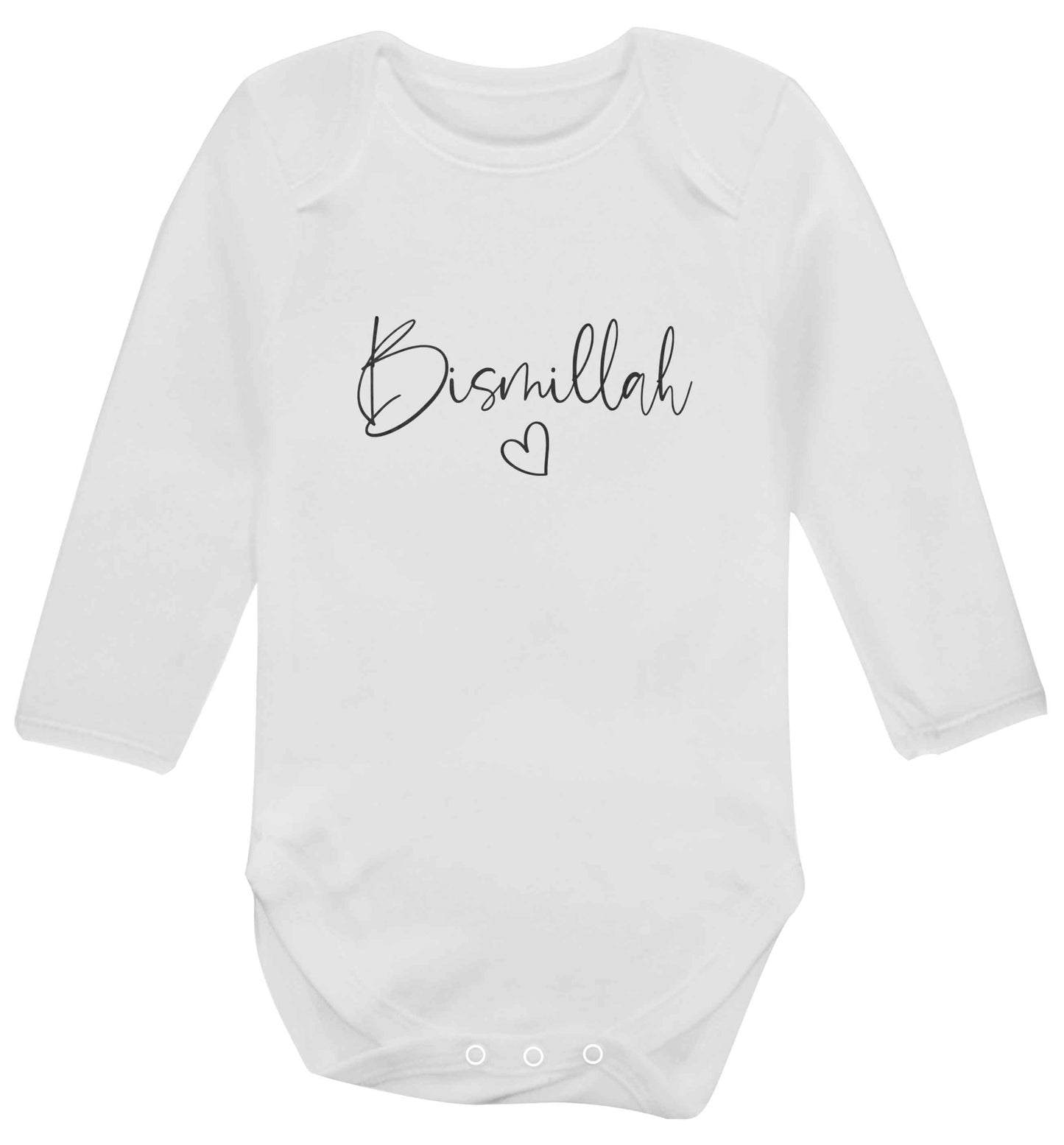 Bismillah baby vest long sleeved white 6-12 months