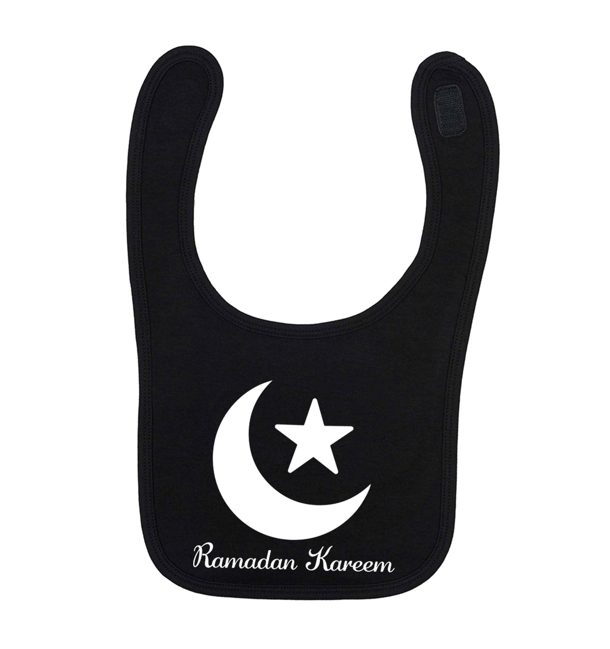 Ramadan kareem black baby bib
