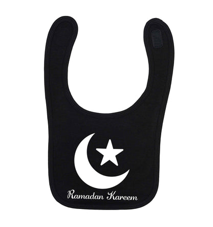 Ramadan kareem black baby bib