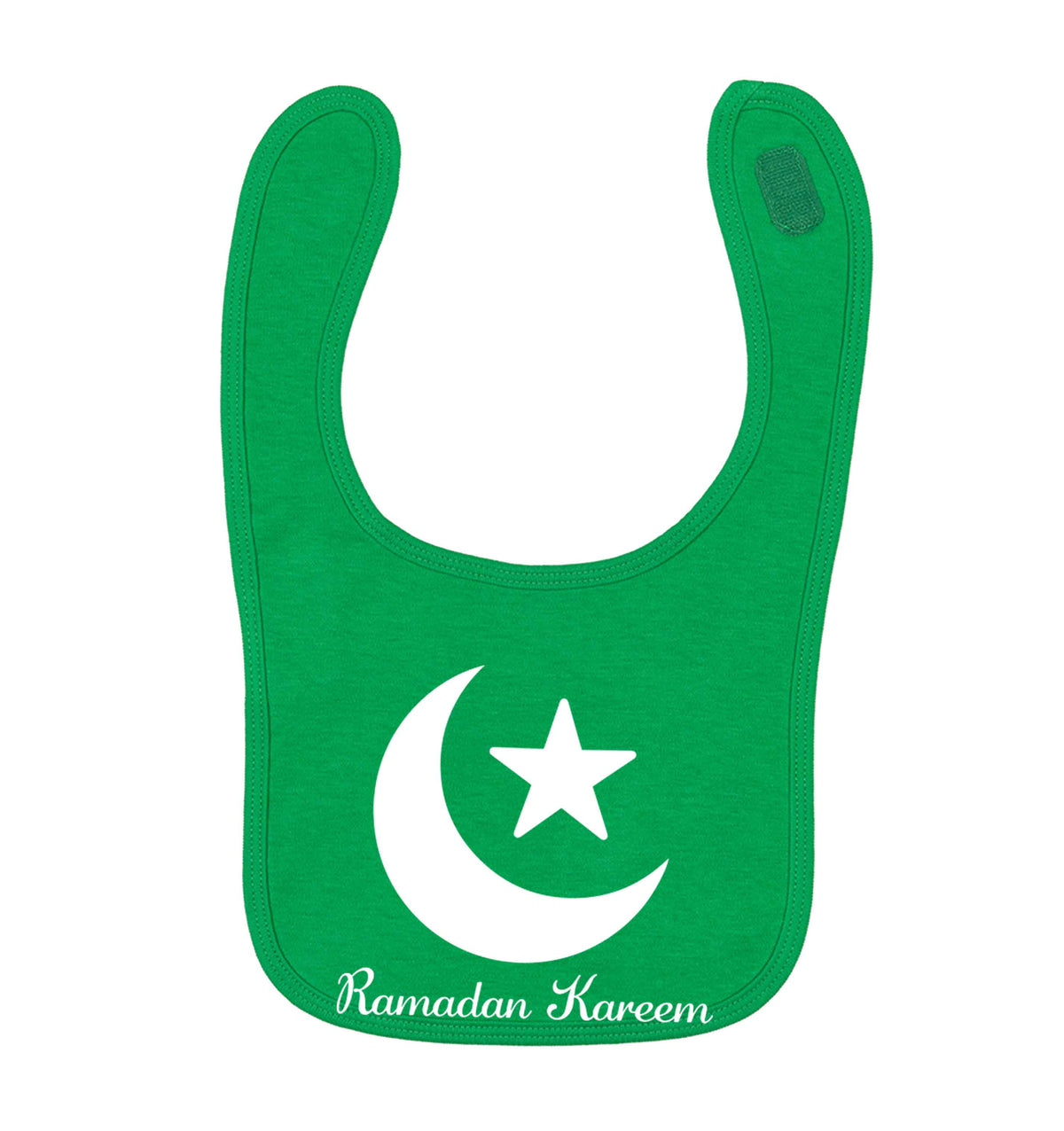 Ramadan kareem green baby bib
