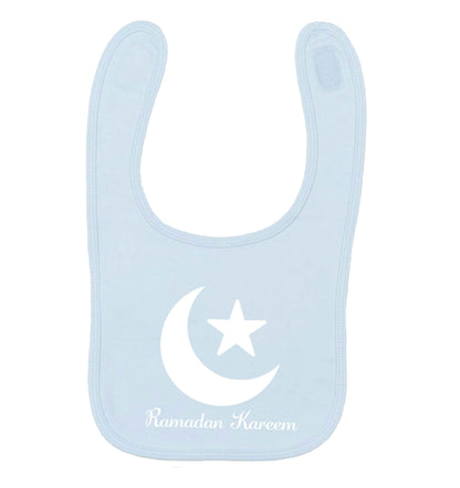 Ramadan kareem pale blue baby bib