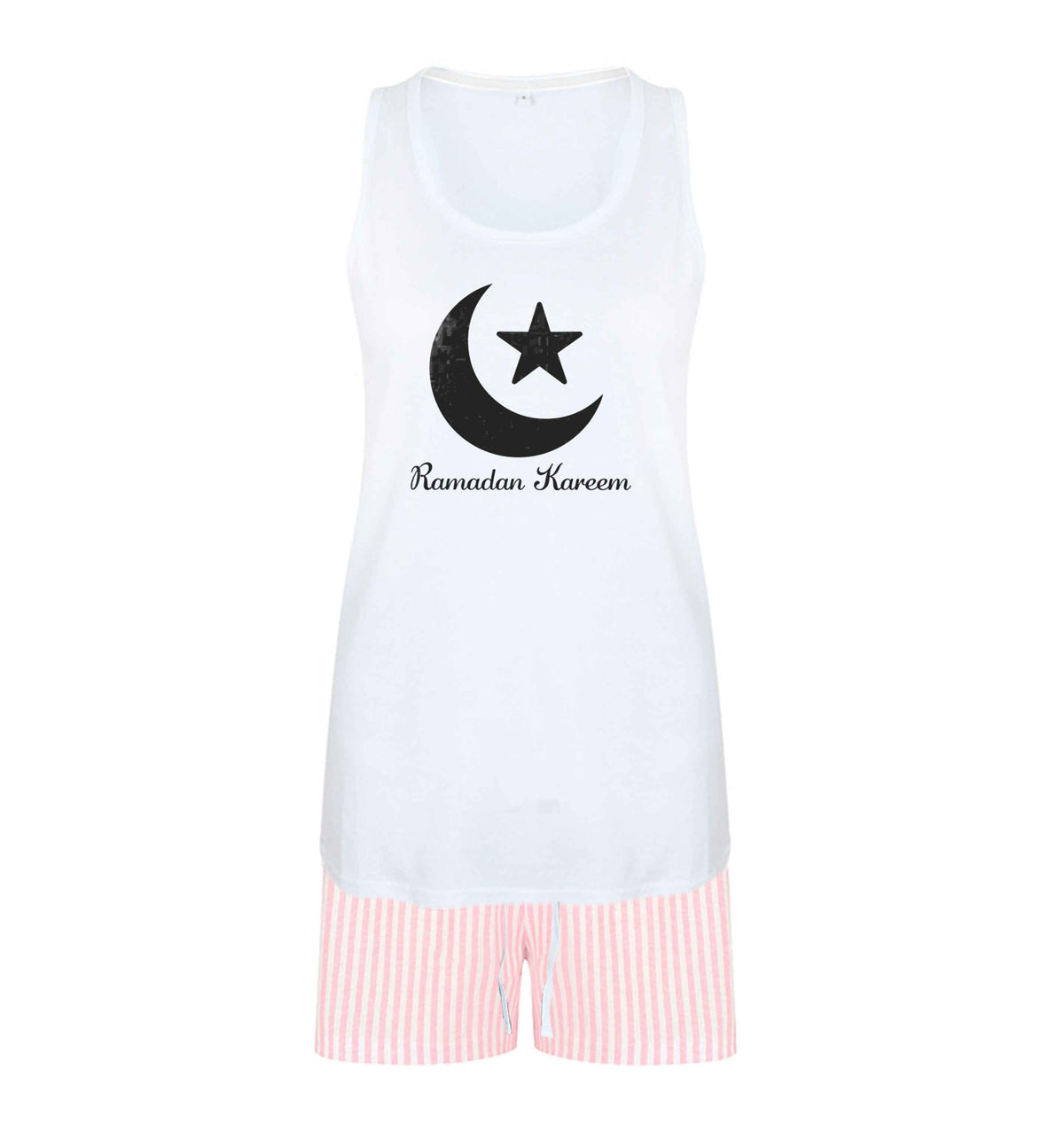 Ramadan kareem size XL women's pyjama shorts set in pink 