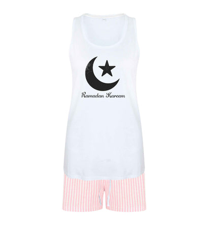 Ramadan kareem size XL women's pyjama shorts set in pink 