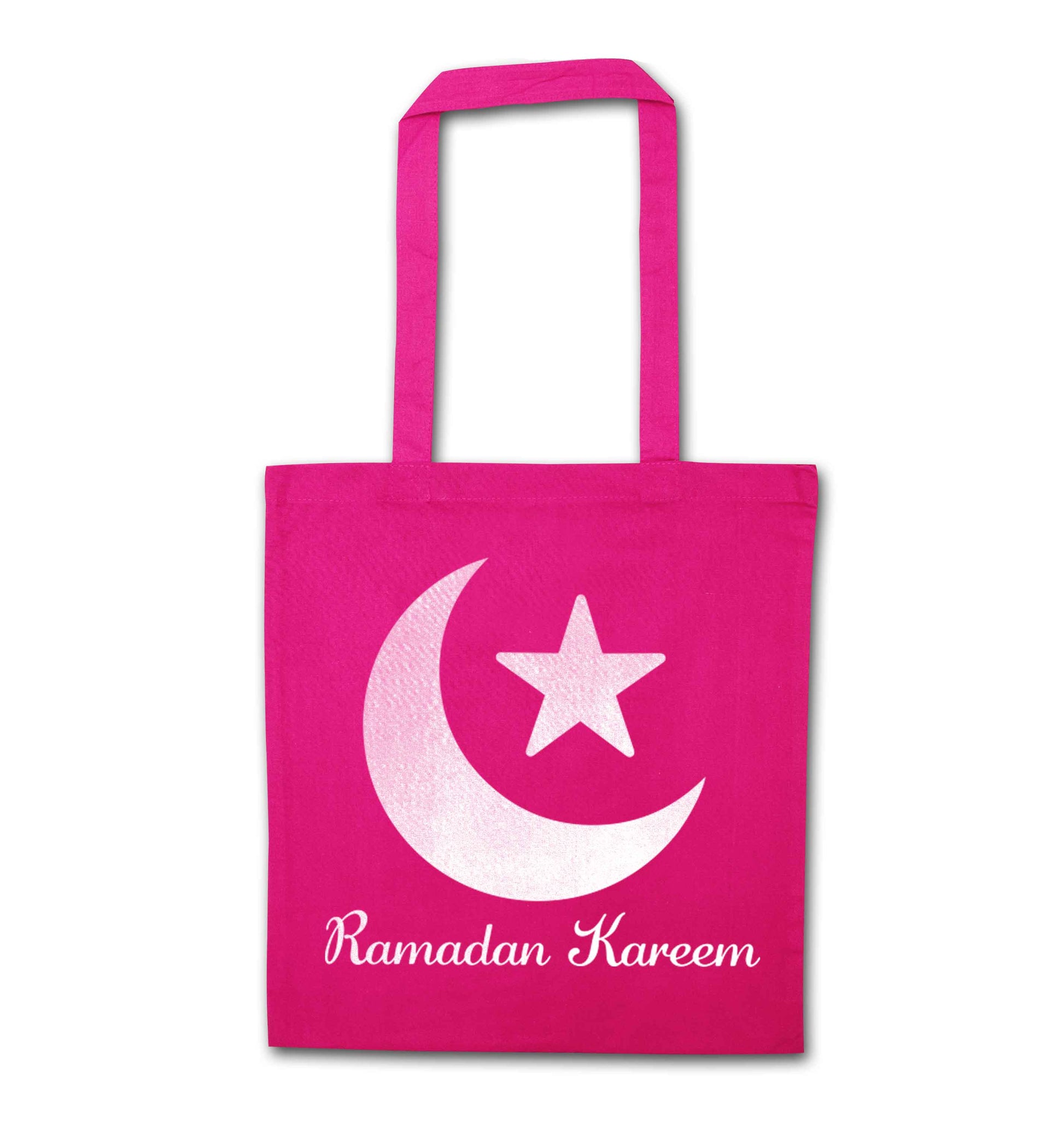 Ramadan kareem pink tote bag