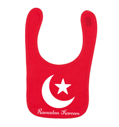 Ramadan kareem red baby bib