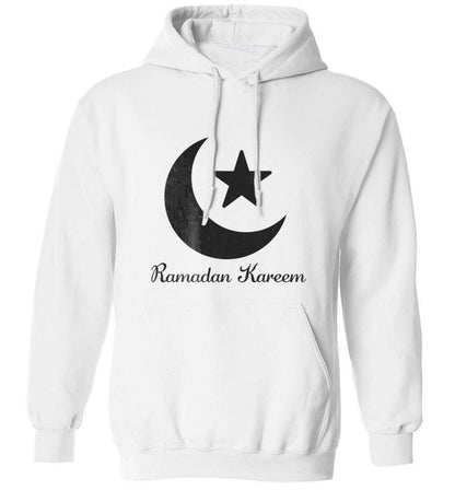 Ramadan kareem adults unisex white hoodie 2XL