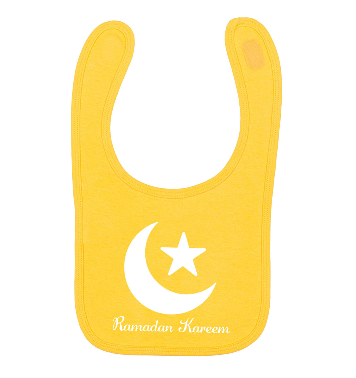 Ramadan kareem yellow baby bib
