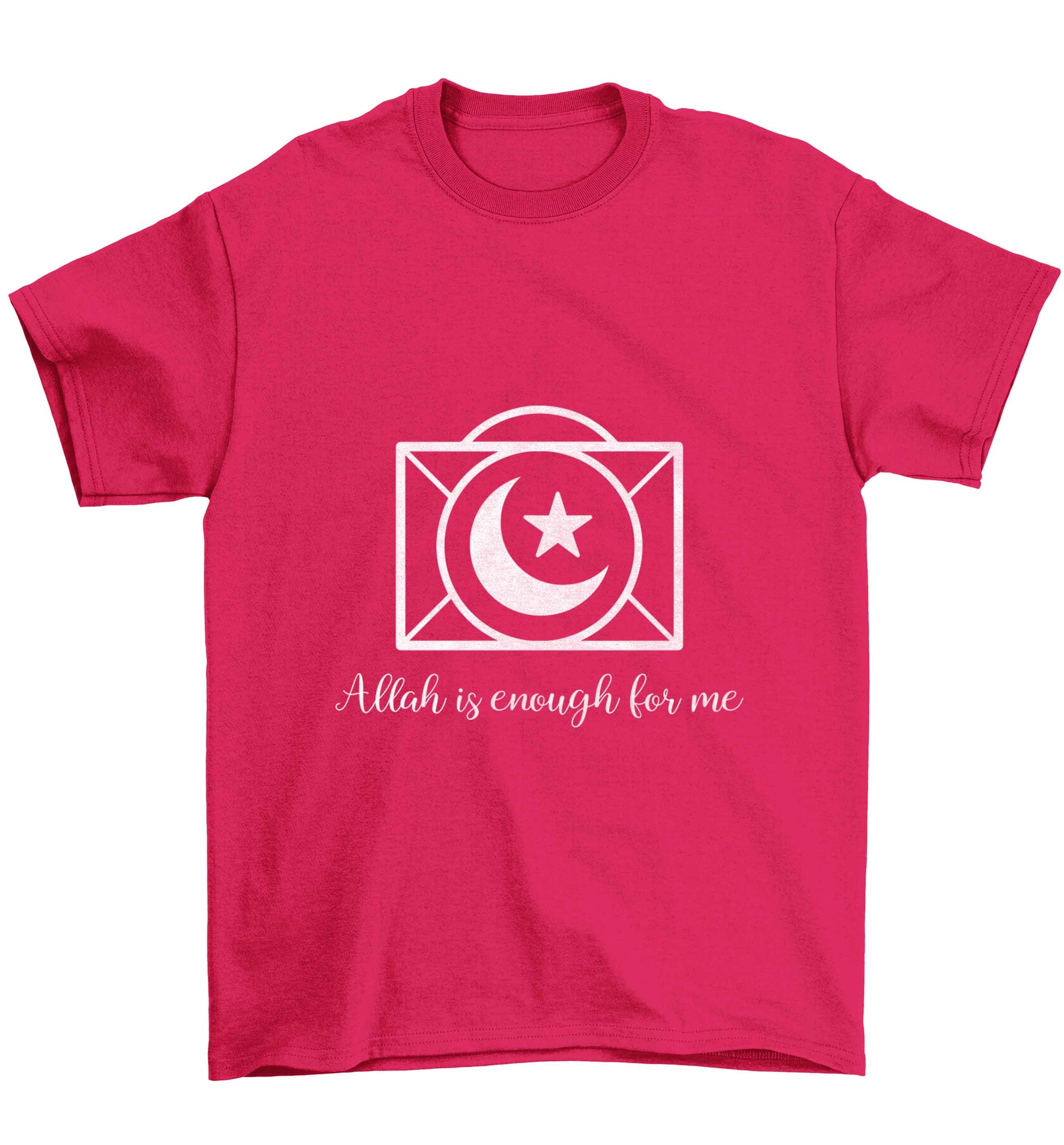 Allah is enough for me Children's pink Tshirt 12-13 Years