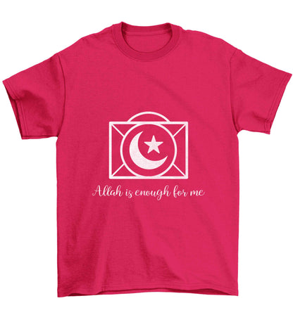 Allah is enough for me Children's pink Tshirt 12-13 Years