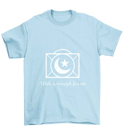 Allah is enough for me Children's light blue Tshirt 12-13 Years