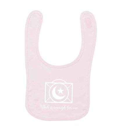 Allah is enough for me pale pink baby bib