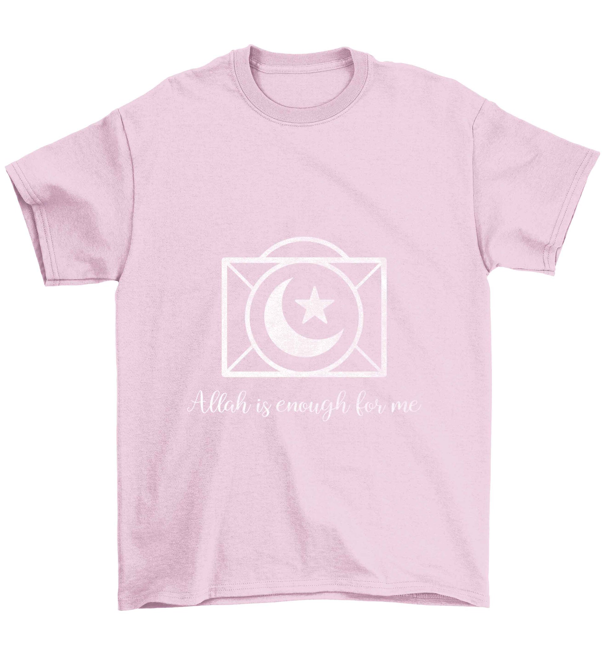 Allah is enough for me Children's light pink Tshirt 12-13 Years