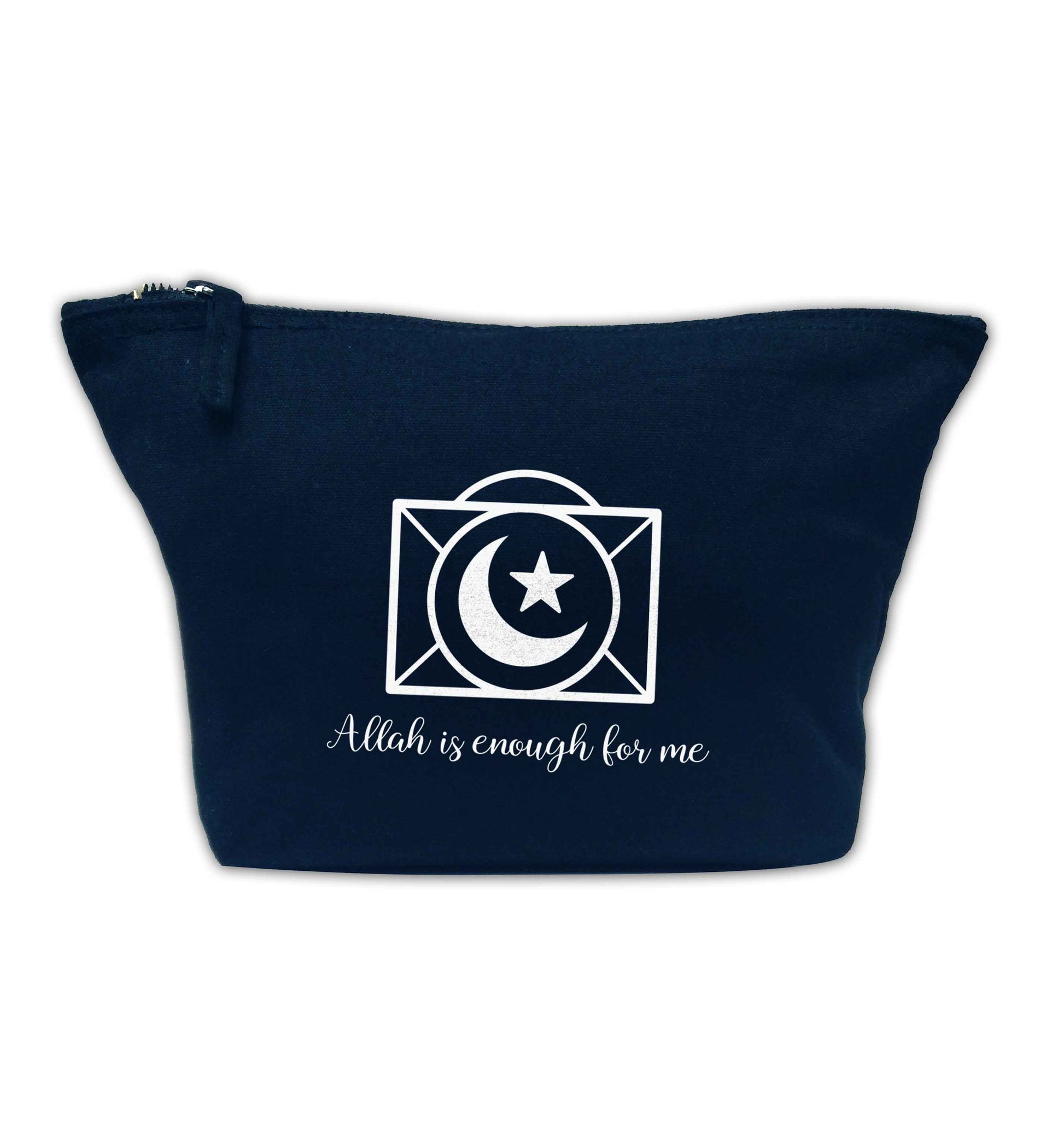 Allah is enough for me navy makeup bag