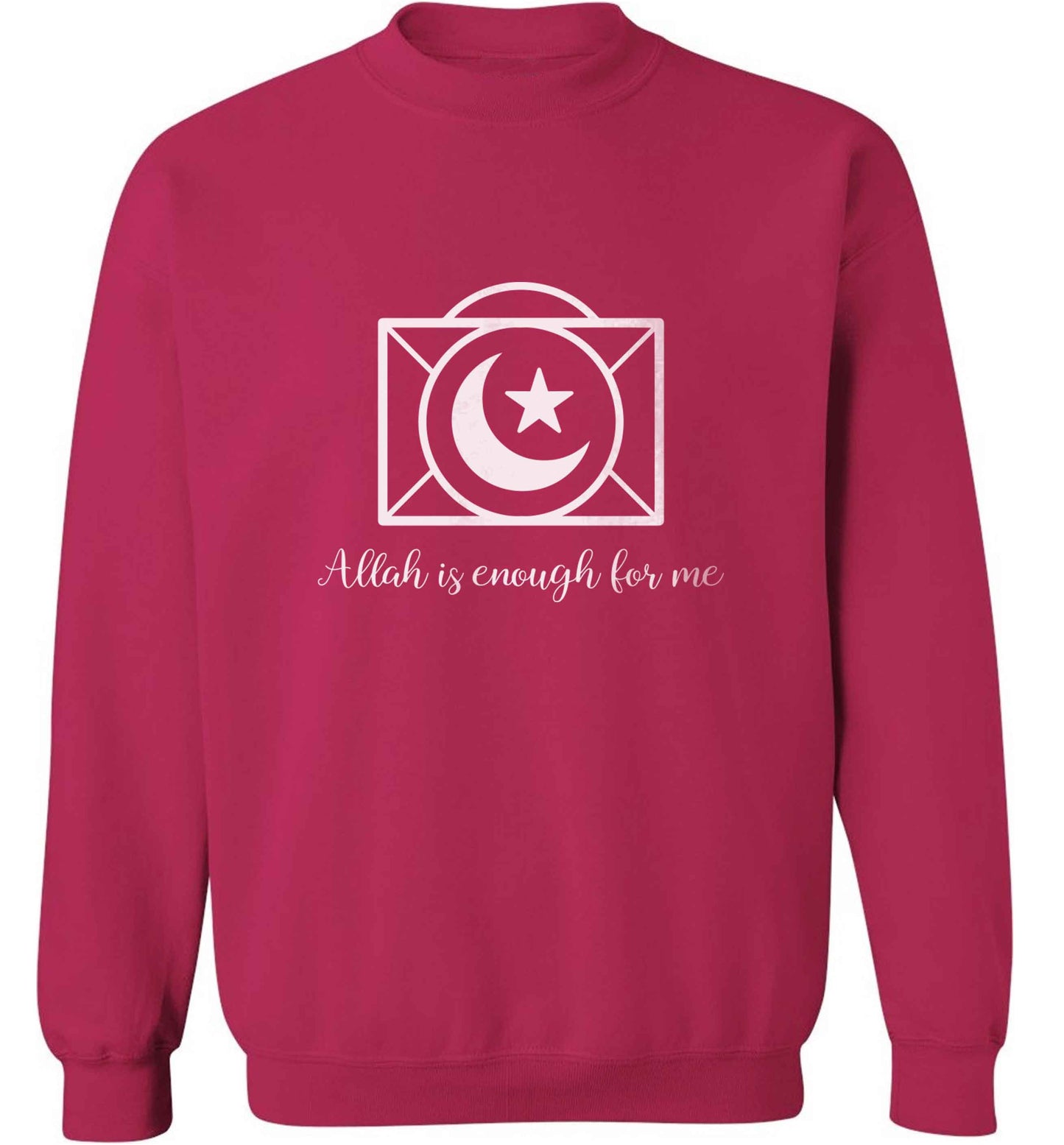 Allah is enough for me adult's unisex pink sweater 2XL