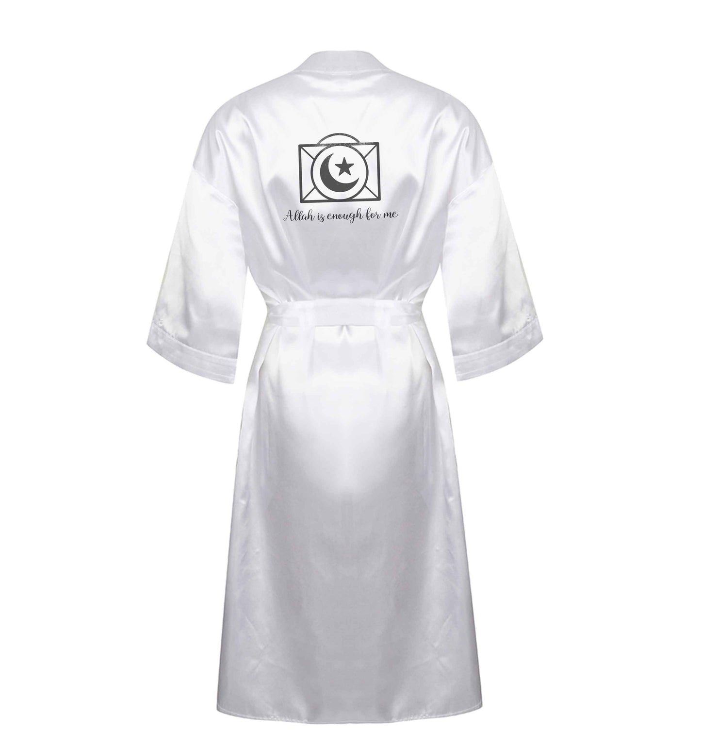 Allah is enough for me XL/XXL white ladies dressing gown size 16/18